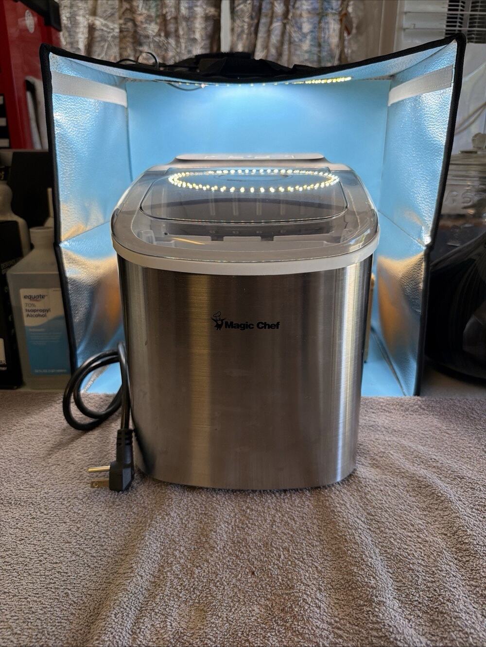 Magic Chef 27 lbs. Bullet Ice Countertop Ice Maker in Stainless Steel
